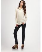Elizabeth And James Clarkson Leather Collar Shirt - Lyst