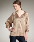 Joie Izzy Printed Silk Blouse - Lyst