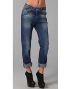 Victoria Beckham Slim Boyfriend Jeans - Lyst