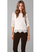 Beyond Vintage Lace Blouse - Lyst