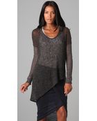 Helmut Lang V Neck Sheer Sweater - Lyst