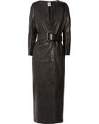 Acne Studios Farrah Belted Leather Coat - Lyst