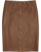 Bottega Veneta Stretch-leather High-waisted Skirt - Lyst