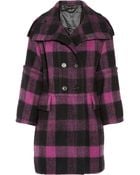 Burberry Prorsum Plaid Wool Coat - Lyst