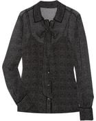 J.Crew Collection Polka-dot Silk-crepe Blouse - Lyst