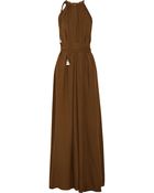Lanvin Embellished Silk-blend Crepe Gown - Lyst