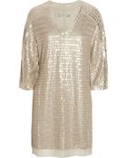 Reed Krakoff Embellished Silk-chiffon Dress - Lyst