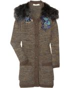 Vanessa Bruno Appliquéd Mohair-blend Cardi-coat - Lyst