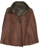 Zero + Maria Cornejo Shearling-lined Leather Cape - Lyst