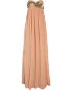 Robert Rodriguez Embellished Silk-chiffon Strapless Gown - Lyst