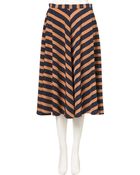 Topshop Stripe Full Midi Skirt - Lyst