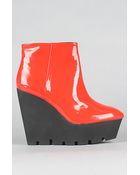 Cheap Monday The Monolit Wedge in Red Patent - Lyst
