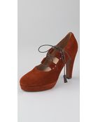 Rag & Bone Bailey Suede Platform Pumps - Lyst