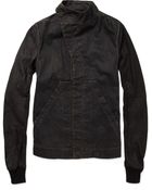 DRKSHDW by Rick Owens Denim Jacket with Leather Sleeves - Lyst