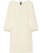 Rag & Bone Harlow Leather-trimmed Crepe Dress - Lyst
