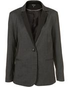 Topshop Slimline Tux Blazer - Lyst