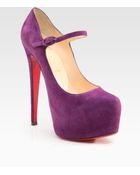 Christian Louboutin Lady Daf Suede Platform Pumps - Lyst