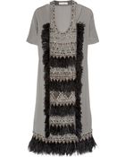 Matthew Williamson Appliquéd Wool-crepe Dress - Lyst