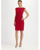 Teri Jon Wool Dress - Lyst