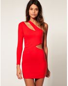 ASOS Collection Asos Bodycon Dress with One Sleeve - Lyst
