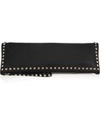 Valentino Oversized Studded Leather Clutch - Lyst