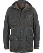 Barbour To Ki To Moss Waxed Cotton Military Jacket - Lyst