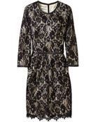 By Malene Birger Senita Lace Overlay Shift Dress - Lyst