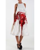 Tibi Rococo Print Silk Twill Skirt - Lyst