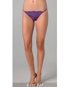DKNY Lovely Lacey Tanga Panty - Lyst