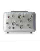 Poupee Couture Silver Flower Box Clutch - Lyst