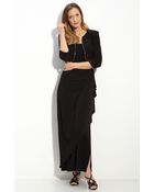 Alex Evenings Rhinestone Trim Jersey Dress Bolero - Lyst