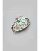 David Yurman Prasiolite Diamond Sterling Silver Ring - Lyst