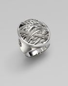 David Yurman Diamond & Sterling Silver Ring - Lyst