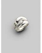 David Yurman Sterling Silver Woven Ring - Lyst