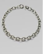 David Yurman Sterling Silver Oval Link Chain Necklace - Lyst