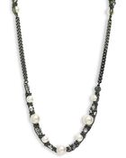 Givenchy Vanguard Faux Pearl & Chain Long Necklace - Lyst
