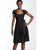 Js Collections Sweetheart Neck Mesh & Satin Dress - Lyst