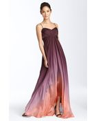 Js Collections Ombré Chiffon Gown - Lyst