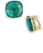 Kate Spade Large Faceted Clip Earrings - Lyst