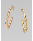 Oscar de la Renta Crystal Hoop Earrings/1¾ - Lyst