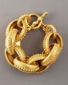 Oscar de la Renta Textured Link Bracelet - Lyst