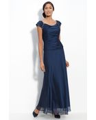 Patra Beaded Chiffon Gown - Lyst