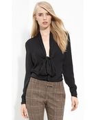 Rachel Zoe Tie Neck Silk Blouse - Lyst