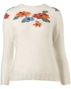 Topshop Knitted Cross Stitch Jumper - Lyst