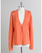 Ak Anne Klein Long-sleeve Textured Cardigan - Lyst