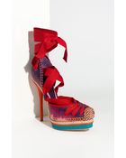 Dior Tahiti Platform Pump - Lyst