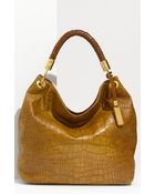 Michael Kors Skorpios - Large Croc Embossed Leather Hobo - Lyst