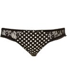 Topshop Polka Dot Satin Mini - Lyst