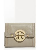 Tory Burch Amanda Angelux Double Flap French Wallet - Lyst