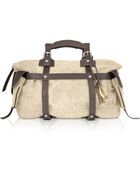 Tuscan's Canvas and Leather Satchel Bag - Lyst